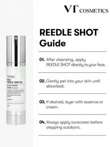 VT COSMETICS CICA Reedle Shot 50，强化肌肤屏障，抵御污染，快速吸收的Aqua Tech保湿配方，温和呵护敏感肌肤，15分钟舒缓肌肤，纯净配方，适合季节更替，方便旅行携带，妆前乳，韩国化妆品，50毫升/1.69液盎司 - 01 - 查看 4