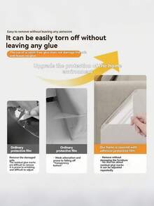 1 buc bandă adezivă transparentă pentru protecție a mobilierului, anti-zgârieturi pentru pisici, poate fi lipită pe canapea, ușă, pat, fereastră - clar - Vizualizare 10