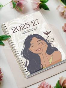 1本2026年1月至2027年12月A5尺寸（5.7英寸 x 8英寸）周/月计划本，时间可视化，每日日程笔记本，月计划本，学年笔记本，提高效率，学校及办公用品，完美礼物 - 彩色 - 查看 7