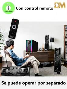 DM-3203, Bluetooth Computer Speakers With Subwoofer And Wireless Control, Immersive Sound, Premium Audio With Multiple Inputs, USB Speakers - Black Color Black Channels 3.1 Speaker Smart Home Stereo Speakers Fashion PC Stereo Speakers Bluetooth For Conference Excellent Multimedia, Music Festival