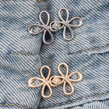 1pair/2pairs/4pairs Instant Removable Waistband Cincher For Loose Fit Jeans, Adjustable Jeans Button Clips Without Sewing