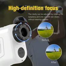 Golf Rangefinder With Slope -1200 Yards Laser Rangefinder Golf For Hunting, High-Precision Flag Pole Locking Vibration,6X Magnification, USB Type-C Rechargeable Rangefinders - LA12 - View 8
