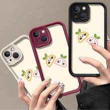 Kawaii Dumpling DuoPhone Case For IPhone 16 Pro Max/16 Plus/16 Pro/16/15/14/13/12/11, Unisex, Scratch Resistant TPU, Full Body Ultra Thin, Shockproof With Camera Guard - White - View 3