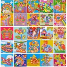 6pcs Random Styles Mosaic Cartoon Stickers, Self-Adhesive Handmade Graffiti Stickers, Daily Handmade Creative Stickers - Multicolor - View 4