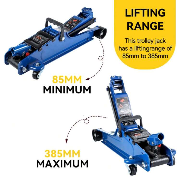 2.5 Ton Low Profile Hydraulic Car Jack - Portable Steel Lifting Solution For Garage Repair And Workshop Use - Blue - View 3
