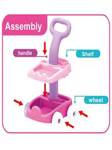 10-Piece Children's Pretend Play Toy Set, Including Bathroom Accessories, A Shopping Cart, And Miniature Household Storage Tools. Suitable For Parent-Child Interaction And Role-Playing, And Makes A Great Gift For Boys And Girls Aged 3-12. (Accessory Colors Are Random) (Packaging Image Is For Reference Only) - Multicolor - View 8