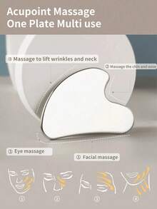 1pc Stainless Steel Heart-Shaped Gua Sha Board, For Facial Massage, Portable Muscle Relaxation Massage Board, Stainless Steel Gua Sha Facial Tool - Facial Massage Tool - Smooth And Durable Metal Gua Sha Board For Face And Body, Reduce Swelling - Heart-Shaped Massage Gua Sha Board (Silver) Stainless Steel Gua Sha Facial Tool, Facial Gua Sha Board, Metal Gua Sha Board, Skin Tightening Massage - Multicolor - View 3