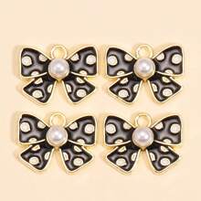 6 piezas de encantos de mariposa de esmalte de aleación lindos, accesorios para hacer joyería para mujeres DIY para aretes, pulseras y collares