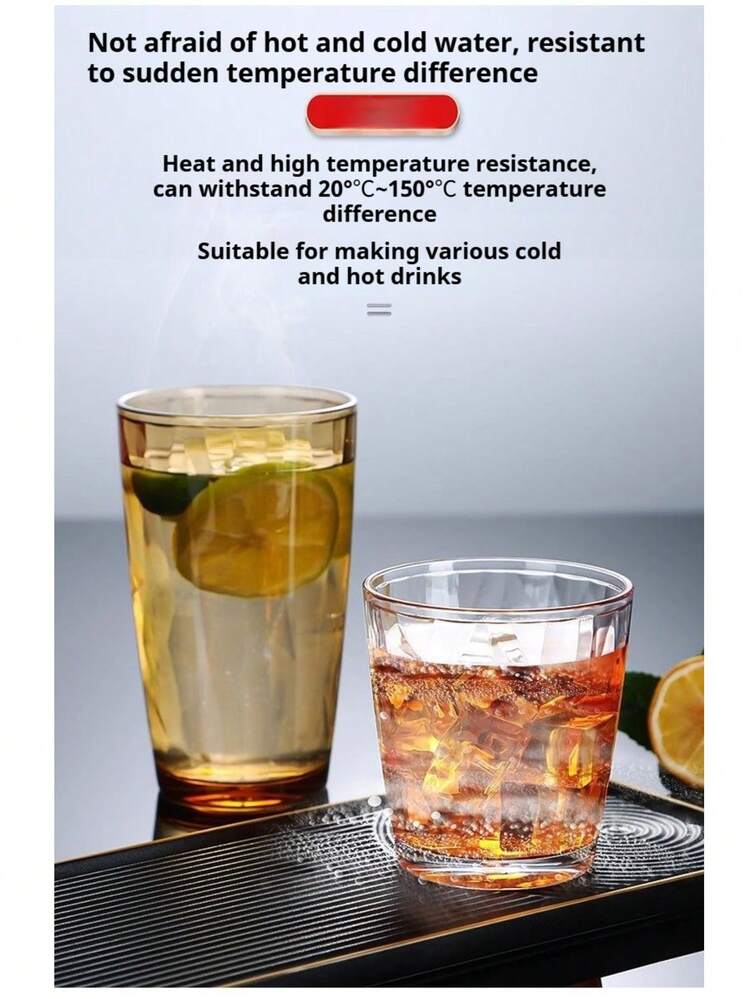 1 件 310ML/410ML 亚克力多色多巴胺果汁杯 饮料杯 PC 材质家用塑料杯 咖啡厅大容量水杯 钻石纹高颜值防摔防烫可堆叠户外便携套装 - 彩色 - 查看 5