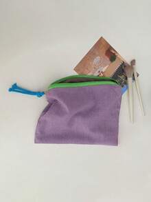 1 件个性化女士格纹化妆包，便携式旅行洗漱包，大容量刺绣化妆包，柔软多功能收纳包，刺绣姓名首字母包，高品质新娘伴娘礼物，适合日常使用，商务旅行，送给家人、朋友、母亲、伴侣的礼物，适合母亲节、情人节、护士节、教师节、圣诞节、周年纪念日、生日 - 彩色 - 查看 11