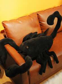 Preparado para Halloween - Escorpión negro de peluche realista: 3D serie oscura, animal de peluche para una decoración espeluznante del hogar o un juguete festivo