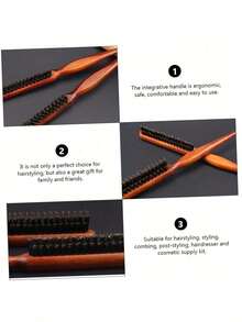 蓬松木柄梳，符合人体工学设计，卷发梳，按摩头皮，造型刺激，适合所有发质的家人和朋友，美发造型套装，美发工具套装，美发套装，发饰，美发工具 - 彩色 - 查看 8