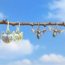 1 paire de boucles d'oreilles pendantes d'animal vintage uniques, boucles d'oreilles originales, accessoires ludiques, style fantaisiste, pour toutes les occasions (sans boîte)