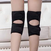 1件/2件防风膝毯秋冬加厚抓绒腿套柔软舒适羔羊毛开放式保暖护膝可调节毛绒均码适合老年人时尚男女日常防寒针织护膝 - 彩色 - 查看 12