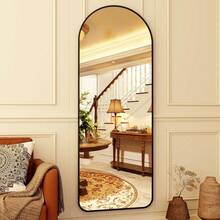 Free Shipping 60"X22" Arched Full Length Mirror Full Body Floor Mirror With Stand For Bedroom Cloakroom, Available In Multiple Colors