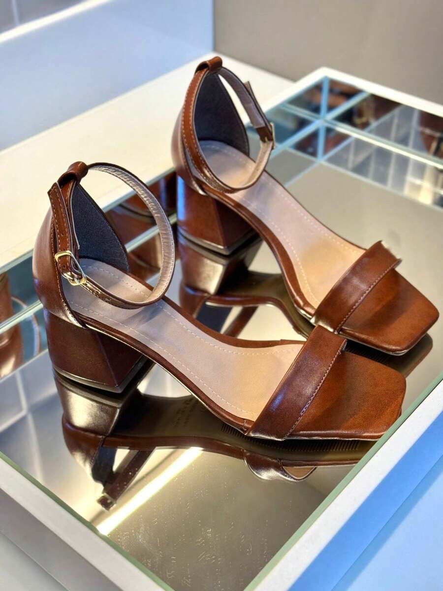 GISELE SANDAL / NUDE, CARAMEL, BLACK. For Parties, Everyday, Office. - Camel - View 1