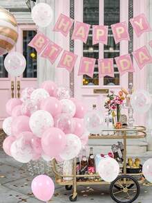 Random 10/20/30/ Pcs Pink Bow Balloons, 12 Inch Pastel Light Pink Transparent White Bow Print Balloon For Girl Birthday Bachelorette Party Bridal Shower Wedding Anniversary Decorations Supplies,Baby Shower - Pink - View 5