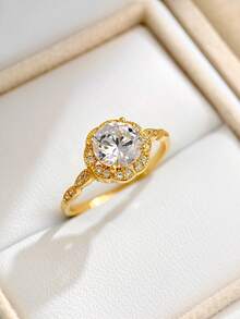 Stylever 1 件复古高光戒指，女士 S925 纯银，精美珠宝，适合婚礼 - 款式1 - 查看 3