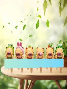 The Kapibara Mobile Phone Hangers - These Adorable, And Variously-Shaped Little Animals Are Simply Adorable! You Can Hang Them On Your Phone, Put Them In Your Car, Or Stick Them On Your Computer Screen - It's Up To You. They Are Perfect Decorations For Parties And Festivals. - 彩色 - 查看 3