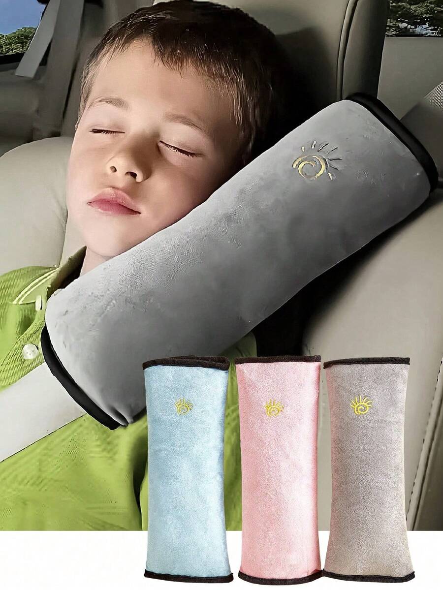 1个/2个可选颜色汽车肩垫，睡眠枕可调节固定装置，防摩擦颈部婴儿汽车座椅辅助带带肩垫 - 彩色 - 查看 1