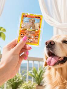 1pc Customized AI-Generated Photo Card, Personalized Anniversary Card With Photo, Date, Name And Message, PVC Material. This Card Uses AI Technology To Create A Stylized Illustration Effect Based On The Customer's Uploaded Photo. The Final Result Is An Artistic AI-Rendered Effect, Not A Complete Copy Of The Original Photo. - Style 10 - View 3