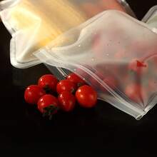 5个装EVA食品保鲜袋，冰箱食品储存袋，水果蔬菜包装袋，食品密封袋，可重复使用