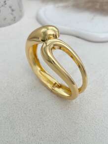 1 Peça Vintage Bracelete de Gargantilha Criativa de Moda Exagerada de Metal Geométrico Assimétrico com Design de Gota d''Água Oca, Joia Punk Minimalista Grossa, Adequada para Uso Diário, Férias, Diferentes Festas e Acessório de Banquete para Mulheres