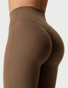 YEOREO Kalie Flare Scrunch Leggings For Women V Cross Waist Bell Bottom Yoga Pants Tummy Control Bootcut Workout Leggings Sweat Weatpants Women Pants For Women Yoga Pants For Women Flare Leggings Joggers For Women Black Pants Sweat Pants Flare Leggings Women Yoga Pants For Women - 棕色 - 查看 6
