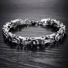 Pulseira Única Personalizada, Corrente Imperial Vintage Versátil, Hip-Hop Dominante, Corrente Trançada de Alta Qualidade
