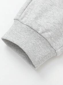 Balabala Boys Outfit Set 2025 Long Sleeve Two Pieces Casual Everyday Look - Light Gray - View 6