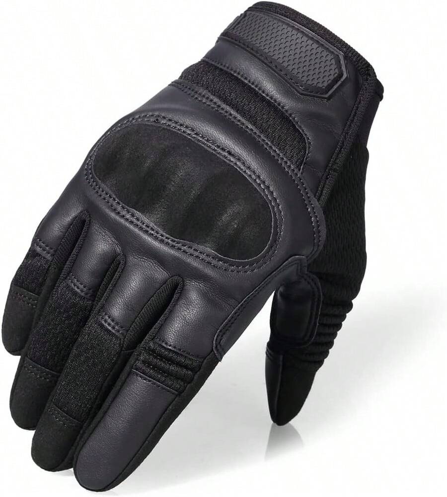 Full Finger Gloves For Outdoor Training, Sports, Climbing, Shooting, Hunting, Riding - 黑色 - 查看 1