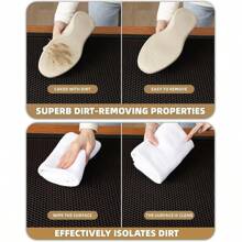 Dirt Trapper Mat 60x90 Dirt-Resistant With Low Profile Doormat Outdoor, Entrance Carpet, Non-Slip, Easy To Clean Doormats Front Door Welcome Mats For Front Door, Brown - Brown - View 3