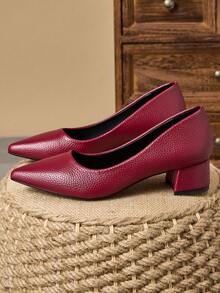 MonaNise 女士时尚尖头一脚蹬高跟鞋，绿松石色石纹，杏色鞋跟，适合度假、旅行、休闲装、户外，复古风格，红色、黄色、黑色，高 5 厘米