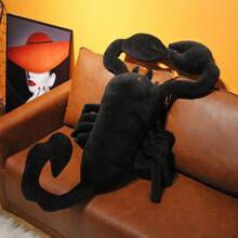 Preparado para Halloween - Escorpión negro de peluche realista: 3D serie oscura, animal de peluche para una decoración espeluznante del hogar o un juguete festivo