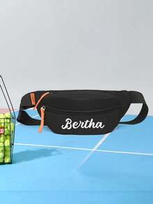 [可定制] 个性化文字/姓名男女通用斜挎包/腰包，日常休闲使用，时尚百搭，小巧轻便，情人节、母亲节、周年纪念日、生日的最佳礼物 - 彩色 - 查看 3