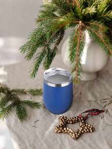 Taza de 12 onzas de gran capacidad de acero inoxidable dedicada al mate, botella de agua aislada de fondo redondeado y minimalista, taza para el hogar - Multicolor - Ver 9