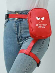 PU "Fass meine Tasche nicht an" Hüfttasche - verstellbarer Schultergurt, lustiges Musterdesign, neue Bauchtasche mit großer Kapazität, lässige Sport-Bauchtasche mit Nylonfutter, geeignet für Frauen Outdoor-Reisen, Radfahren und Arbeit, lässiges Pendler-Accessoire, verstellbare Hüfttasche, Reißverschluss-Verschluss, einteilige Hüfttasche Bauchtasche (verschiedene Farbwahlen)