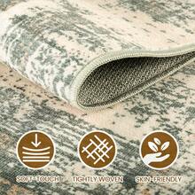 Sour Lemon Living Room Carpet 200x300, Washable Bedroom Carpet, Short Pile Abstract Carpet, Very Soft And Thin Summer Living Room Carpet, Non-Slip Carpets For Living Room Bedroom Home Decoration - 灰綠色 - 查看 2