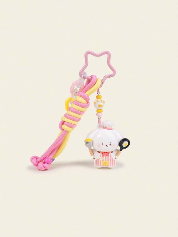 1pc Original Cute Cartoon Cooking Dog Key Chain Pendant Funny Figurine Decor Creative Gifts For Friends Backpack Decor