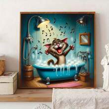 Rahmenloser 5D Diamantmalerei-Satz, Diamantmalerei eines Mäuse-Badens, synthetische Diamant-Kunsthand-Stickerei, Diamantmalerei-Handwerk für Wanddekoration, Überraschungsgeschenk zum Geburtstag, Weihnachten, Halloween, Thanksgiving
