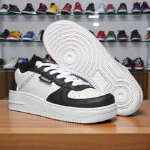 Men's Casual White Social Shoes Women's Unisex Casual And Sport PREMIUM Casual Party Outdoor Outdoor - 白色/黑色 - 查看 3