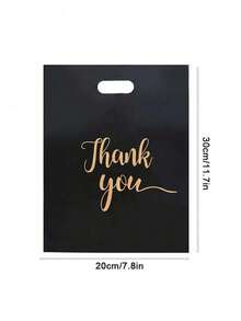 100pcs Plastic Gift Bags, Convenience Store And Clothing Store Packaging Bags, Grocery Store Shopping Bags, Low-Pressure Flat-Mouth Four-Finger Tote Bags, Gift Packaging Plastic Shopping Bags, Clothing Bags (Manual Counting Will Have An Error Of 3) - Nhiều màu - Xem 4