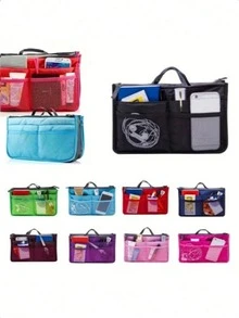 Essential Portable Organizer – Durable Polyester Handheld Travel Bag With Multi-Pockets For Easy Storage - Multicolor - View 1