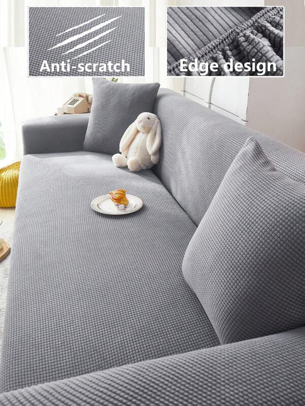 1 Peça Capa de Sofá Jacquard Simples, Protetor de Sofá Elástico para Sala de Estar, Jogo de Almofadas para Sofá Residencial de Poliéster, Adequado para Sofás de 1/2/3/4 Lugares, Uso em Todas as Estações, Anti-Derrapante e Resistente a Arranhões de Animais de Estimação, Universal para Decoração e Protetor de Sofá de Quarto, Sala de Jantar, Escritório