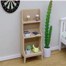 1pc Realistic Storage Rack Model, 3-Tier Display Shelf Miniature, Fruit & Vegetable Market Rack, Miniature Golden Candle Holder, Mini European Candle Holder, Realistic Vintage Candle Lamp, Miniature Western Restaurant Scene Decor, Home Decor Accessory, Dollhouse Furniture, Halloween, Christmas Party Decoration, Gift