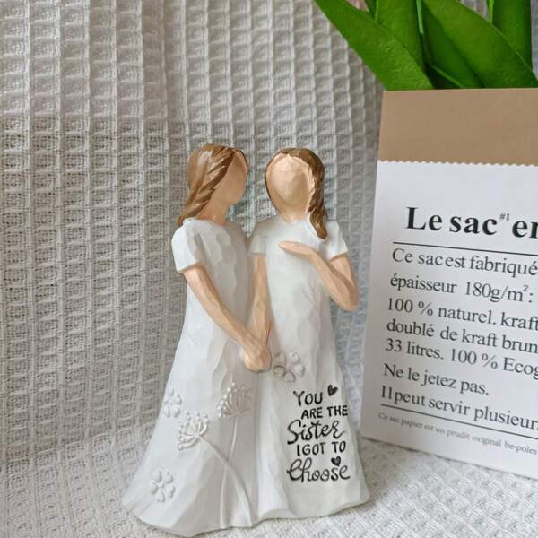 1pc Resin Crafted Best Friend Friendship Tree Figurine, Tabletop Decor Sculpture For Bedroom, Living Room, Party And Holiday Home Decoration