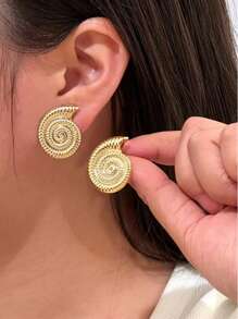 3 Pairs Elegant Women's CCB Starfish And Seashell Stud Earrings