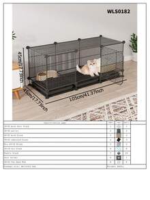 Multi-Layer Cat Cage With Litter Box, Indoor Cat Furniture, Pet Cat Home, Small Size - Multicolor - View 26