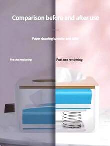 Plastic Spring Paper Towel Holder, Automatic Pop-Up Napkin Dispenser, Creative Elastic Paper Towel Box Rack, Suitable For Home And Restaurant, 12cm Elastic Paper Towel Dispenser - White - View 6