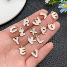 15/26pcs Enamel Letter A-Z Charms Colorful A-Z Metal Alphabet Charms Mini Capital Alphabet Enamel Pendant Initial Charms For DIY Necklace Bracelet